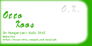 otto koos business card